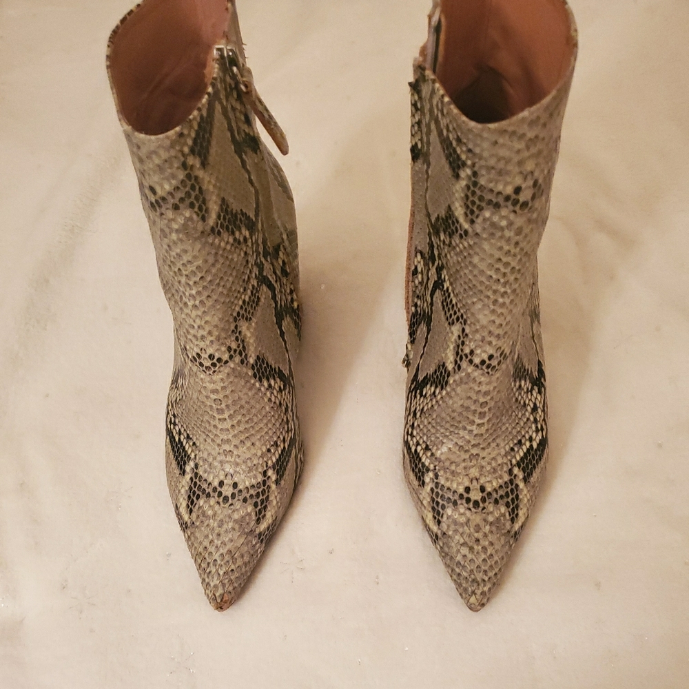 Ahara Bootie in Beige Snake